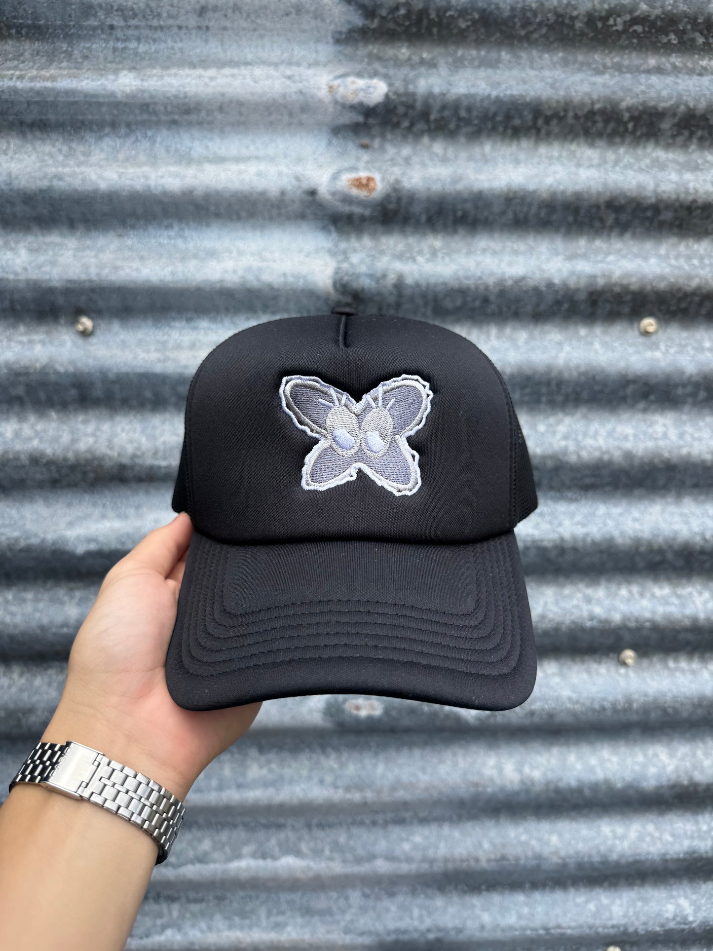logo mesh trucker cap