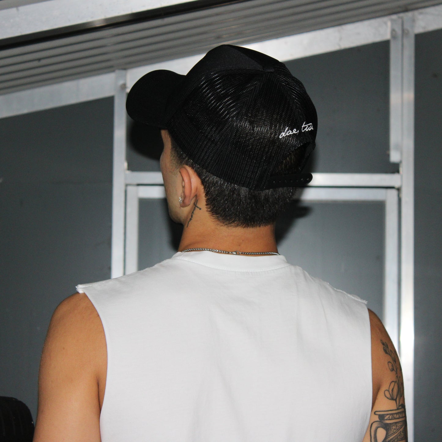 logo mesh trucker cap